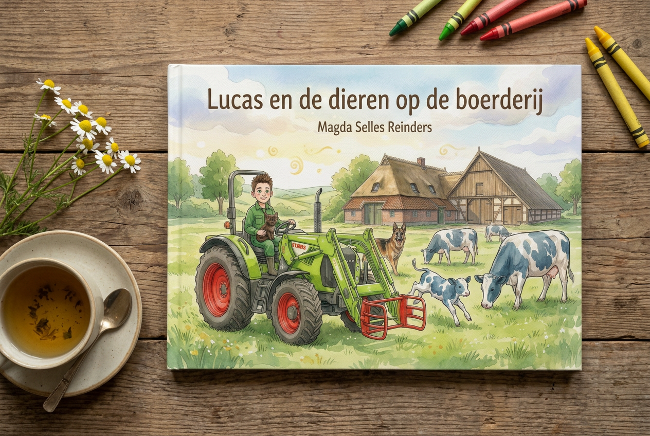Lucas en de dieren op de boerderij