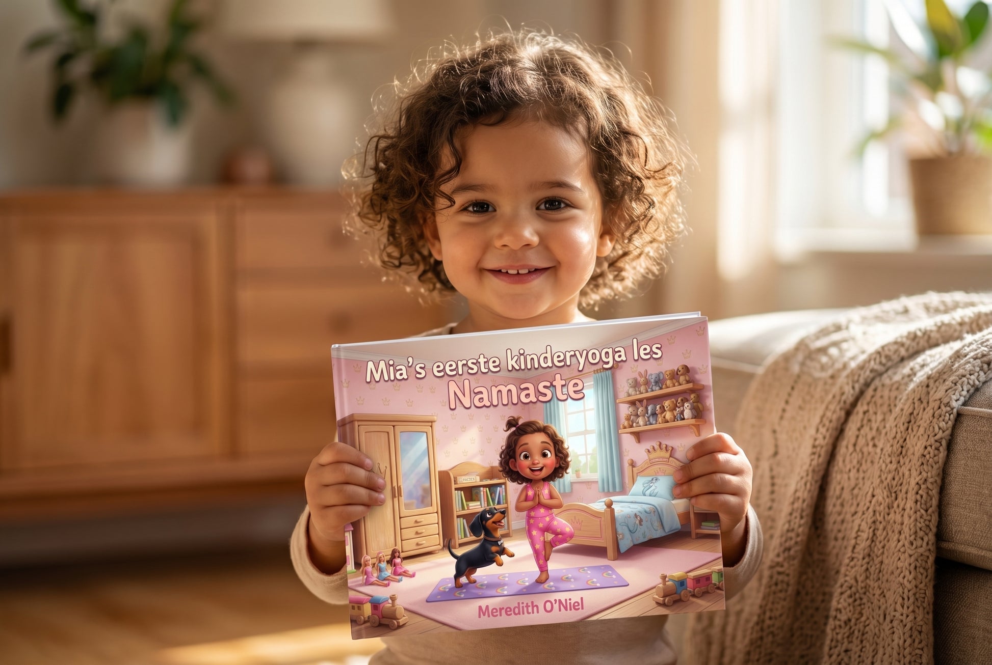 Mia's eerste kinderyoga les Namaste