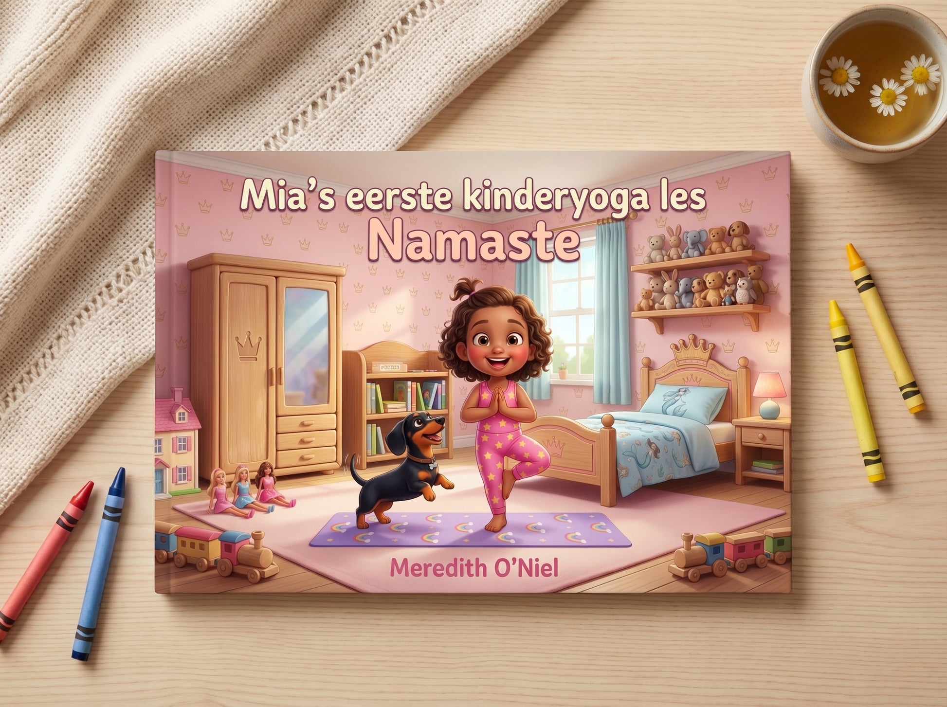 Mia's eerste kinderyoga les Namaste