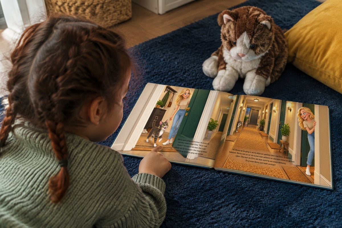 Benny leert woordjes en trucjes met Eline - kind leest het boek