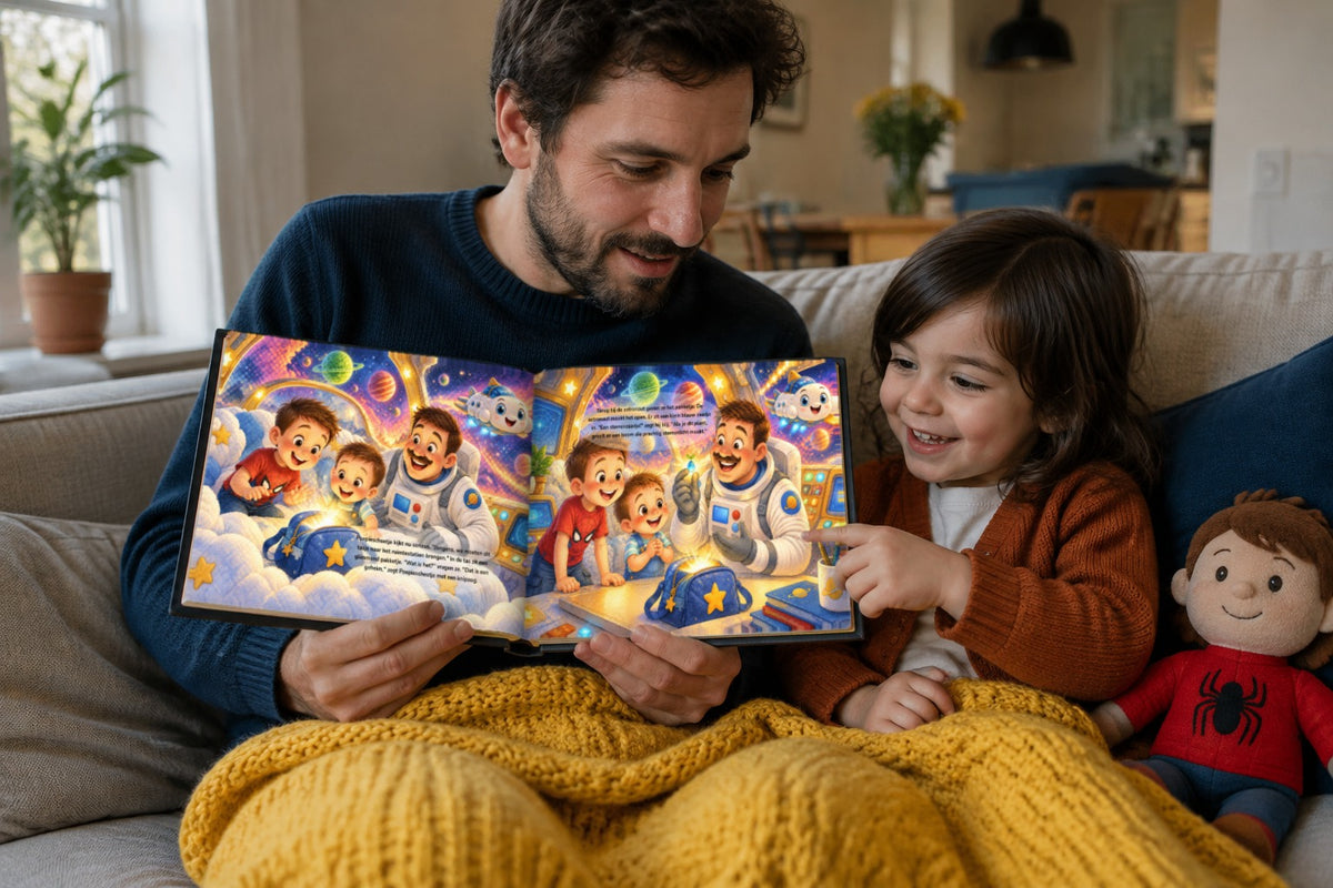 Jaxx & Finn en Poepiescheetje in de ruimte - samen lezen in bed