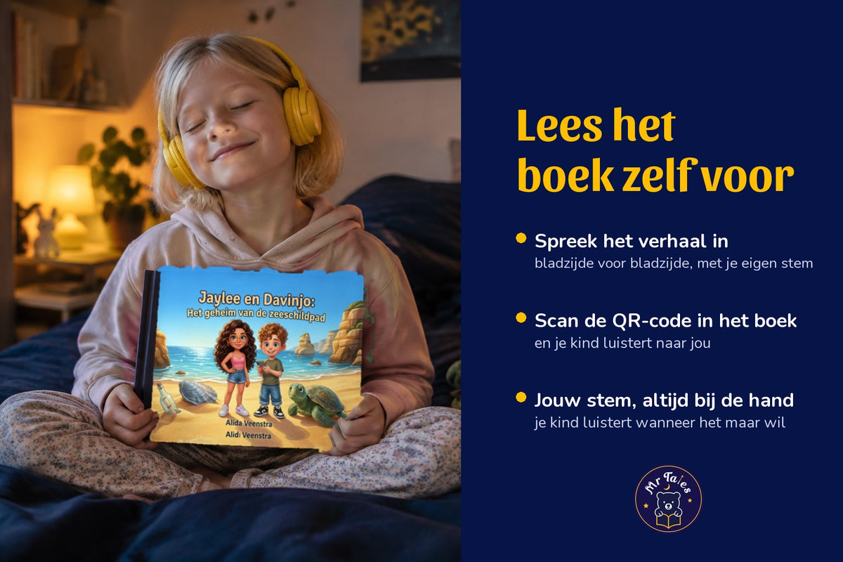Jaylee en Davinjo: Het geheim van de zeeschildpad - voorlezen in je eigen stem
