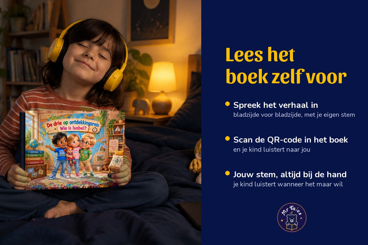 De drie op ontdekkingsreis. Wie is Isabel? - voorlezen in je eigen stem