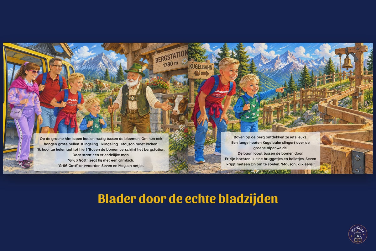 Seven en de magische berg - blader door de echte bladzijden